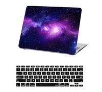 HLAAJJX Coque Compatible avec 2024-2021 Macbook Pro 14 Pouces M4 M3 M2 M1 Case A2442 A2779 A2918 A2992, Plastique Coque Rigide & EU Protection Clavier,Ciel étoilé Violet