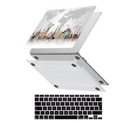HLAAJJX Coque Compatible avec MacBook Air 13 Pouces 2017 2016 2015 2014 2013 2012 2010 A1466 A1369,Coque Rigide Protège & Housse Clavier Para MacBook Air 13,3",Carte