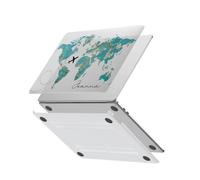 HLAAJJX Coque Compatible avec MacBook Air 13 Pouces 2017 2016 2015 2014 2013 2012 2010,Coque Rigide Protège Para MacBook Air 13,3 Pouces A1466 A1369,Carte et Fleur