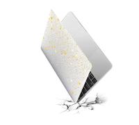 HLAAJJX Coque Compatible avec MacBook Air 13 Pouces M1 A2337 A2179 A1932,Coque Rigide Protège pour MacBook Air 13 Pouces 2021 2020 2019 2018 Retina Display Touch ID,Étoiles Dorées