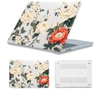 HLAAJJX Coque Compatible avec MacBook Pro 13 2008-2012 A1278 | Coque Rigide Protection Résistante aux Chocs pour MacBook Pro 13,3 avec lecteur CD-ROM, Roses Pivoines
