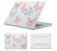 HLAAJJX Coque Compatible avec MacBook Pro 16 Pouces 2019 A2141 | Housse Étui Rigide de Protection Mat en Plastique pour MacBook Pro 16" avec Touch Bar et Touch ID, Papillon Coloré
