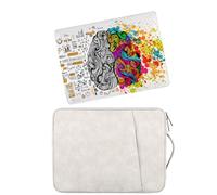 HLAAJJX Coque Compatible avec Macbook Retina 12 Pouces 2017 2016 2015 Modèle A1534,Protection Case en Plastique Étui Rigide & 12 Pouces Housse pour Ordinateur Portable,Cerveau Gauche et Droit
