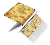 HLAAJJX Coque Cover pour MacBook Pro 16 Pouces 2019 A2141 avec Touch Bar,Housse Étui Rigide de Protection en Plastique Fine & Protection Clavier pour Apple Mac Pro 16.2,Carte du Monde