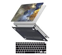 HLAAJJX Coque Para MacBook Air 13 Pouces M1 2021 2020 2019 2018 A2337 A2179 A1932,Étui Rigide & Housse Clavier Para Macbook Air 13,3" avec Retina Display & Touch ID,Jolis Nuages