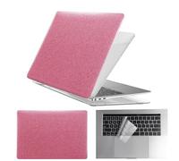 HLAAJJX Coque Para MacBook Air 13 Pouces M4 M3 M2 2025 2024 2022,Coque Rigide Protège & Housse Clavier Para Macbook Air 13,6 Pouces A3240 A3113 A2681 avec Touch ID,Paillettes Roses