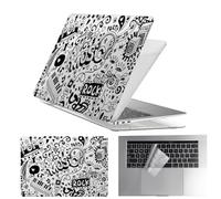 HLAAJJX Coque Para MacBook Air 13 Pouces M4 M3 M2 2025 2024 2022,Coque Rigide Protège & Housse Clavier Para Macbook Air 13,6 Pouces A3240 A3113 A2681 avec Touch ID,Musique Créative
