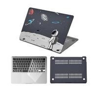 HLAAJJX Coque Para MacBook Air 15-15,3 Pouces,M5 M4 M3 M2 2026 2025 2024 2023 Modèle A3448 A3241 A3114 A2941,Coque Rigide Protection en Plastique & Housse Clavier,Astronaute et Planètes