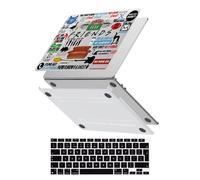 HLAAJJX Coque Para MacBook Air M4 M3 M2 13 Pouces 2025 2024 2022 A3240 A3113 A2681,Coque Rigide Protège & Housse Clavier Para Macbook Air 13,6" avec Touch ID,Autocollants Mignons