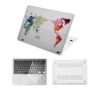 HLAAJJX Coque Para MacBook Pro 14-14,2 Pouces,M5 M4 M3 M2 M1 Max 2026 2025-2021 A3427 A3426 A3434 A3112 A3185 A3401 A2918 A2992 A2779 A2442,Étui Rigide & Housse Clavier,Carte du Monde Claire