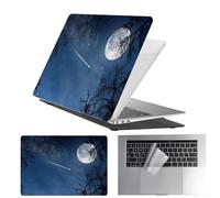 HLAAJJX Coque Para MacBook Pro 14 Pouces M5 M4 M3 M2 M1 Max 2025 2024 2023 2021 A3434 A3112 A3185 A3401 A2918 A2992 A2779 A2442,Pro 14,2" Étui Rigide & Housse Clavier,Météore et Lune