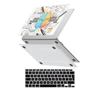 HLAAJJX Coque Para MacBook Pro 14 Pouces M5 M4 M3 M2 M1 Max 2025 2024 2023 2021 A3434 A3112 A3185 A3401 A2918 A2992 A2779 A2442,Pro 14,2" Étui Rigide & Housse Clavier,Cerveau Gauche et Droit
