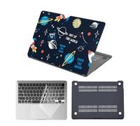 HLAAJJX Coque Para MacBook Pro 15 Pouces,2015 2014 2013 2012 Modèle A1398 avec Retina Display,Coque Rigide Protège en Plastique & Housse Clavier,Voyage Spatial en Fusée