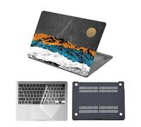 HLAAJJX Coque Para MacBook Pro 16-16,2 Pouces,M5 M4 M3 M2 M1 2026 2025 2024 2023 2021 Modèle A3429 A3428 A3186 A3403 A2991 A2780 A2485,Étui Rigide & Housse Clavier,Montagne et Lune