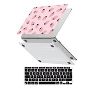 HLAAJJX Coque Para MacBook Pro M4 Max M3 M2 M1 16 Pouces 2025 2024 2023 2021 A3186 A3403 A2991 A2780 A2485,Étui Rigide & Housse Clavier Para Macbook Pro 16,Fraise Rose