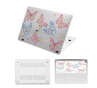 HLAAJJX Coque pour Macbook 12 Pouces Retina 2017 2016 2015 A1534,Plastique Étui Protection Coque Rigide Case Cover & Housse de Clavie pour MacBook 12 Pouces,Papillon Coloré