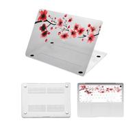 HLAAJJX Coque pour Macbook Air 11 Pouces 2015 2014 2013 2012 2011 2010 A1465 A1370,Étui Case Rigide Plastique de Protection & Housse de Clavie pour Macbook Air 11.6",Fleurs Roses