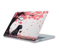 HLAAJJX Coque pour MacBook Air 13 2018-2020 A1932/A2179/A2337 M1 | Coque de Protection Rigide en Plastique à Motifs pour MacBook Air 13,3" avec Retina Display, Chien sous cerisiers
