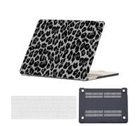 HLAAJJX Coque pour MacBook Air 13 Pouces 2010-2017 Version A1466 A1369,Coque Étui Protection Fine et Durable en Plastique & Housse Clavier pour Mac Air 13,Imprimé Léopard