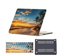 HLAAJJX Coque pour MacBook Air 13 Pouces 2010-2017 Version A1466 A1369,Coque Étui Protection Fine et Durable en Plastique & Housse Clavier pour Mac Air 13,Coucher de Soleil sur L'océan