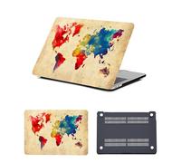 HLAAJJX Coque pour Macbook Air 13 Pouces 2017 2016 2015 2014 2013 2012 2011 2010 A1466 A1369,Plastique Étui Rigide de Protection Snap-on Case pour Macbook Air 13.3",Carte du Monde