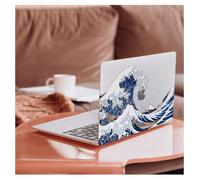 HLAAJJX Coque pour MacBook Air 13 Pouces M1 2021 2020 2019 2018 Model A2337 A2179 A1932 avec 13,3" Retina Display & Touch ID,Plastique Case Rigide Étui Protection,Vague Marine