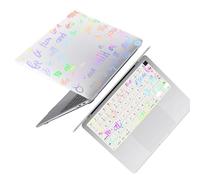 HLAAJJX Coque pour MacBook Air 13 Pouces M1 A2337 A2179 A1932 - Coque Rigide Protège & Protection Clavier pour MacBook Air 13 Pouces Retina 2021 2020 2019 2018 Touch ID,Lettre Imprimée