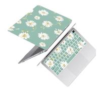 HLAAJJX Coque pour MacBook Air 13 Pouces M1 A2337 A2179 A1932 - Coque Rigide Protège & Protection Clavier pour MacBook Air 13 Pouces Retina 2021 2020 2019 2018 Touch ID,Marguerite