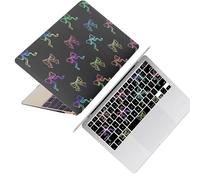 HLAAJJX Coque pour MacBook Air 13 Pouces M1 A2337 A2179 A1932 - Coque Rigide Protège & Protection Clavier pour MacBook Air 13 Pouces Retina 2021 2020 2019 2018 Touch ID,Nœud Papillon