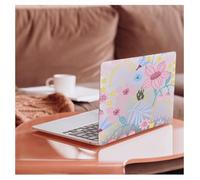 HLAAJJX Coque pour MacBook Air 13 Pouces M4 M3 M2 2025 2024 2022 Étui Rigide Macbook Air 13,6" A3240 A3113 A2681,Housse de Protection Hard Case en Plastique,Fleurs Roses