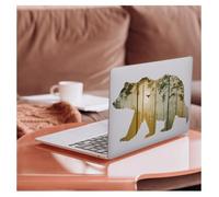 HLAAJJX Coque pour MacBook Air 13 Pouces M4 M3 M2 2025 2024 2022 Étui Rigide Macbook Air 13,6" A3240 A3113 A2681,Housse de Protection Hard Case en Plastique,Ours dans la Forêt