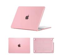 HLAAJJX Coque pour Macbook Air 13 Pouces M4 M3 M2 2025 2024 2023 2022 A3240 A3113 A2681 Retina/Touch ID,Housse Étui Fine Rigide Protection pour Macbook Air 13 Case,Cristal Rose