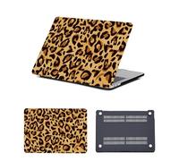 HLAAJJX Coque pour Macbook Air 13 Pouces M4 M3 M2 2025 2024 2023 2022 A3240 A3113 A2681 Retina/Touch ID,Housse Étui Fine Rigide Protection pour Macbook Air 13 Case,Léopard