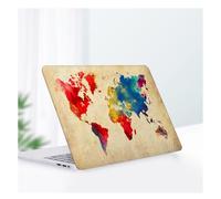 HLAAJJX Coque pour MacBook Air 15 Pouces M4 M3 M2 2025 2024 2023 A3241 A3114 A2941 avec Air 15,3" Retina Display,Étui Protection Rigide en Plastique Para Mac Air 15,Carte du Monde