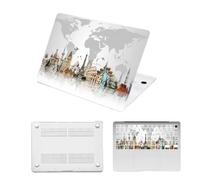 HLAAJJX Coque pour MacBook Air M1 (A2337) et MacBook Air 13 Pouces 2020 2019 2018 (A2179 A1932),Coque Rigide Étui Cover Plastique & Protection Clavier pour Air 13.3",Carte du Monde