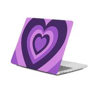 HLAAJJX Coque pour Macbook Pro 13 Pouces Case Retina 2012-2015 Version A1502 A1425,Housse Étui Rigide de Protection Mat en Plastique Fine pour Apple Mac Pro 13,3" Case,Cœur Violet Mignon