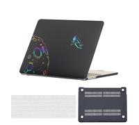 HLAAJJX Coque pour MacBook Pro 13 Pouces M2 M1 2022-2016 A2338 A2289 A2251 A2159 A1989 A1706 A1708 avec/sans Touch Bar,Étui Protection Ultra Fine & Housse Clavier,Trou Noir