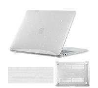 HLAAJJX Coque pour MacBook Pro 13 Pouces M2 M1 2022-2016 A2338 A2289 A2251 A2159 A1989 A1706 A1708 avec/sans Touch Bar,Étui Protection Ultra Fine & Housse Clavier,Paillettes Transparentes