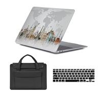 HLAAJJX Coque pour MacBook Pro 14 M5 M4 M3 M2 M1 Max 2026-2021 A3427 A3426 A3434 A3112 A3185 A3401 A2918 A2992 A2779 A2442,14,2" Étui Rigide & Housse Clavier & Sacoche,Carte du Monde