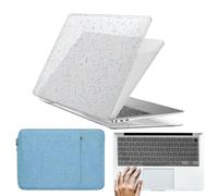 HLAAJJX Coque pour MacBook Pro 15 Pouces 2019 2018 2017 2016 A1990 A1707 avec Touch Bar,Étui Rigide & Housses Ordinateur Portable & Housse Clavier pour Mac Pro 15,4,Points Bleus et Marron