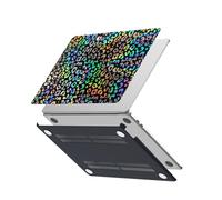 HLAAJJX Coque Rigide pour MacBook Air M5 M4 M3 M2 13 Pouces Housse Case pour Macbook Air 13,6" 2026 2025 2024 2022 A3449 A3240 A3113 A2681,Matte Étui Protection,Imprimé Léopard Ombré