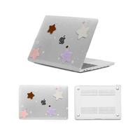 HLAAJJX Paillette Coque pour Macbook Air M4 M3 M2 15 Pouces 2025 2024 2023 A3241 A3114 A2941 avec Retina/Touch ID,Étui Housse Rigide en Plastique pour Macbook Air 15",Étoile Poilue