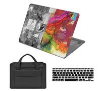 HLAAJJX pour Coque 2022-2016 MacBook Pro 13 Pouces M2 M1 A2338 A2289 A2251 A2159 A1989 A1706 A1708 avec/sans Touch Bar,Étui Rigide & Housse Clavier & Sac d'ordinateur,Cerveau Gauche et Droit