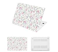 HLAAJJX pour Coque MacBook Air 11 Pouces 2015-2010 Version A1370 A1465,Étui Rigide pour Macbook Air 11,6 Coque Fine et Légère en Plastique,Fleur Rose élégante