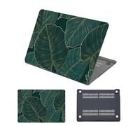 HLAAJJX pour Coque MacBook Air 15 Pouces M4 M3 M2 2025 2024 2023 avec Retina Display,Étui Rigide pour Macbook Air 15,3" A3241 A3114 A2941 Coque Protection Plastique,Feuilles Vertes