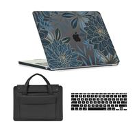 HLAAJJX pour Coque MacBook Neo 13 Pouces 2026 A3404 avec A18 Pro Chip & 13" Liquid Retina Disply,Étui Rigide & Sacoche Ordinateur Portable & Protection Clavier,Dahlia Bleu Foncé