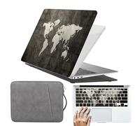 HLAAJJX pour Coque Macbook Pro 13 Pouces 2015-2012 A1502 A1425 avec Pro 13,3 Retina Display,Coque Rigide & Housses Ordinateur Portable & Protection Clavier,Carte du Monde Noire