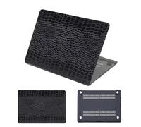 HLAAJJX pour Coque MacBook Pro 13 Pouces M2 M1 2022-2016 avec/sans Touch Bar,Étui Rigide pour Mac Pro 13 A2338 A2289 A2251 A2159 A1989 A1706 A1708 Housse Protection,Peau D'alligator Noire