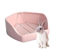 Hlagmix Bac à litière pour lapin - Cuvette d'angle pour petits animaux, fil amovible en forme de pentagone pour petit animal domestique pour chinchilla, canard