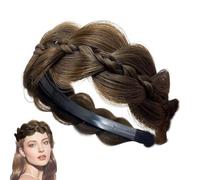 Hlagmix Bandeau tressé, bandeaux de cheveux tressés,Accessoires de bandeau de perruque avec dents - Fishbone cheveux tressés torsion bandeau cheveux accessoires pour femmes fille